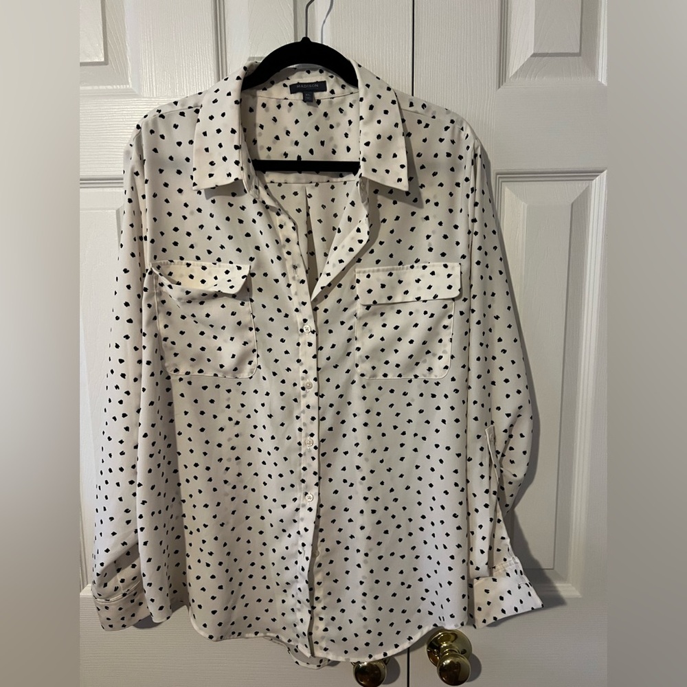 Flattering Polka dot work blouse